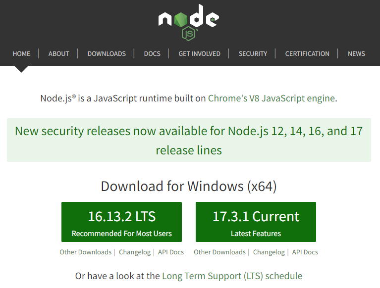 Node website